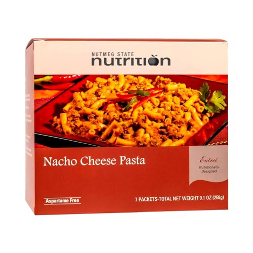 Nutmeg State Nutrition – High Protein Entree, Low Calorie, Low Carb, Bariatric Diet Friendly, Ideal Protein Compatible, Gluten Free, 7 Servings Per Box (Nacho Cheese Pasta)