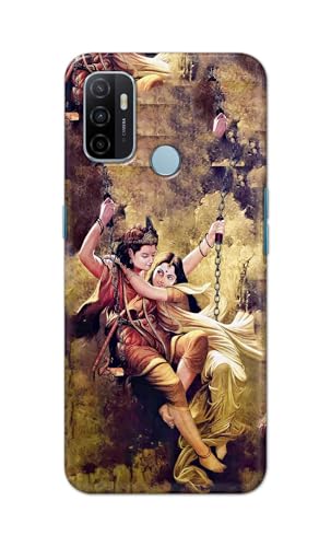 Image of Printed Hard Back Cover for Oppo A53S 4G Back Cover (Radha Krishna Love -J1) -190724(EA)