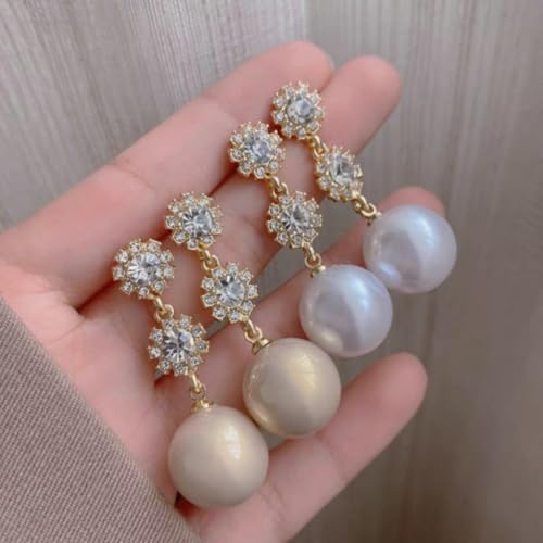 Boucles d'oreilles de luxe françaises en perles | Élégance géométrique chic