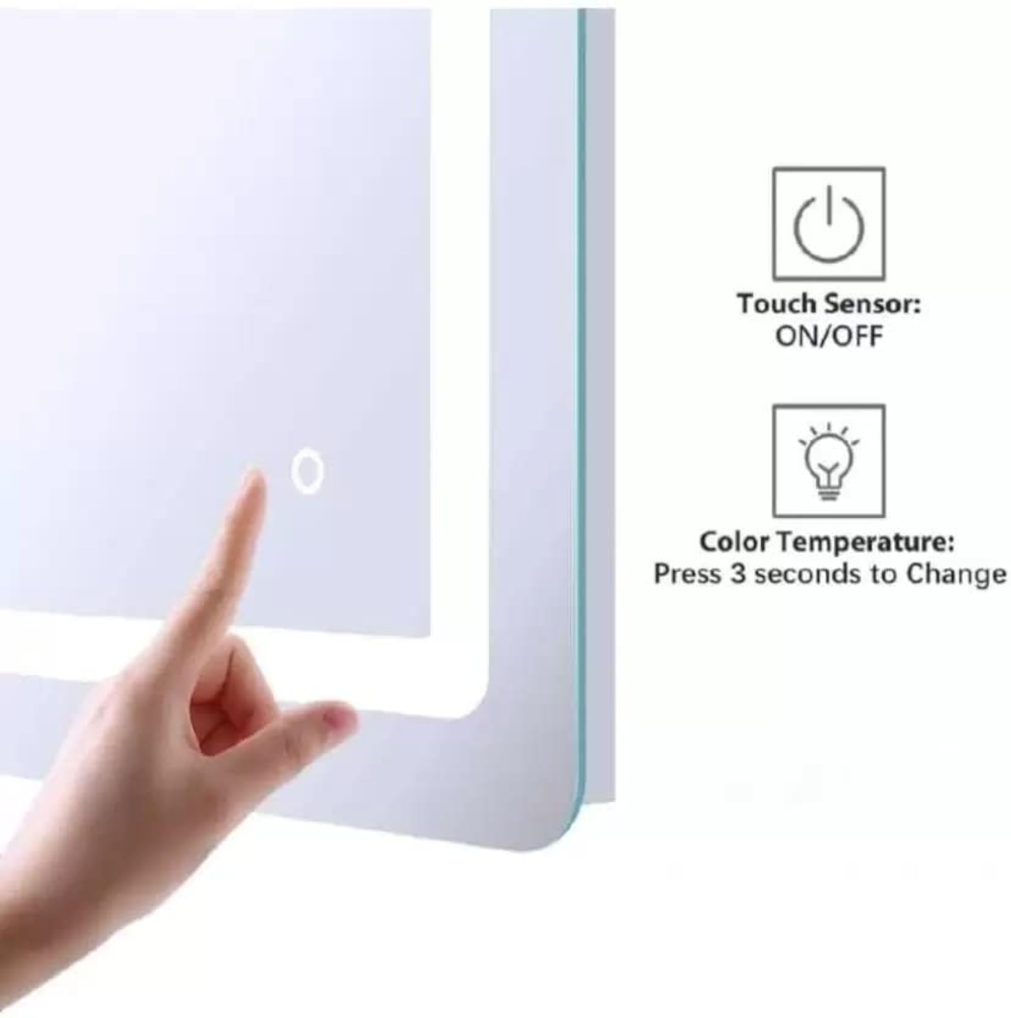 Oval Shaped LED Wall Mirror for Bedroom and Bathroom