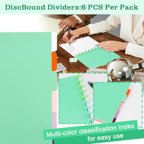 Divisores de pestañas encuadernadas en disco para cuadernos clásicos de oficina 5