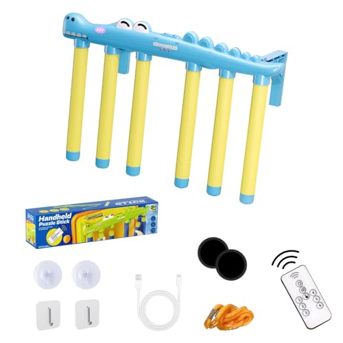 MIR 反射神経 トレーニング おもちゃ スティックチャレンジ 動体視力 キャッチスティックゲーム (ブルークロコダイル型 リモコン付属モデル)