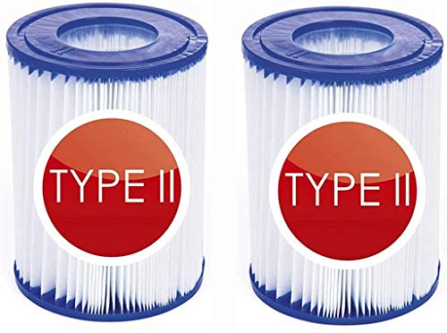 SSIK Filtro per Piscina Tipo 2,per Bestway 58094 Confezione Filtri per Pompa,Elemento Filtrante per Piscina,Ricambio per Filtro Spa,Cartucce Filtranti in Carta. (2 Pezzi)