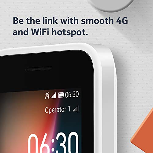 Nokia 6300 4G | Unlocked | Dual Sim | Wifi Hotspot | Social Apps | Google Maps And Assistant | Powder White #TOP2