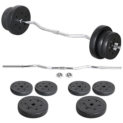 Yaheetech 55Lb Olympic Barbell Dumbbell Weight Set Gym Lifting Exercise Workout Olympic Bar Curl Bar #TOP7