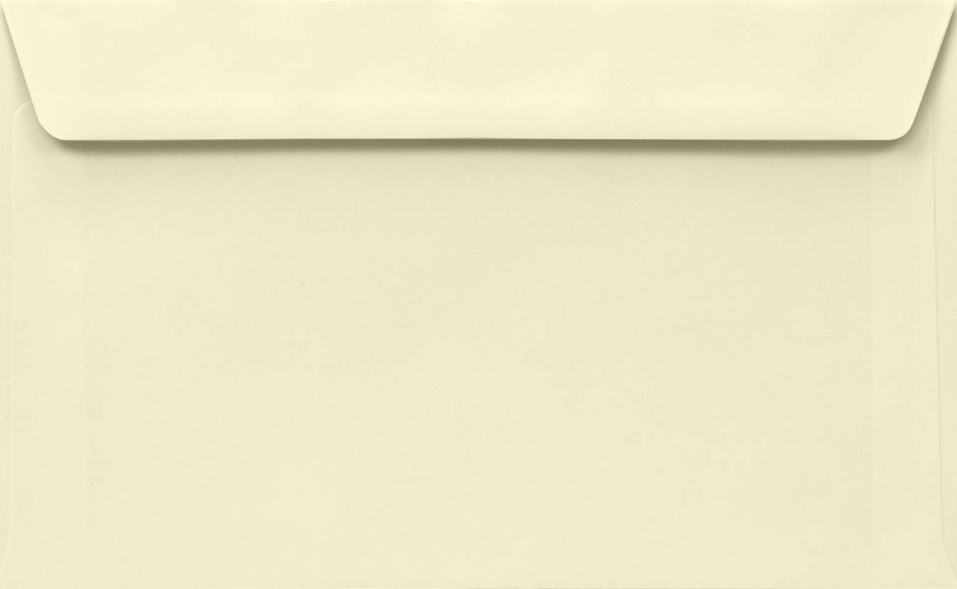 Netuno 100 Ivory envelopes 120 x 195 mm 4.7 x 7.7 in 100gsm Lessebo Smooth Ivory Straight Flap Elegant Cream envelopes for Weddings Birthdays Invitation Cards Thank You Notes Gift Cards Postcards — image 1