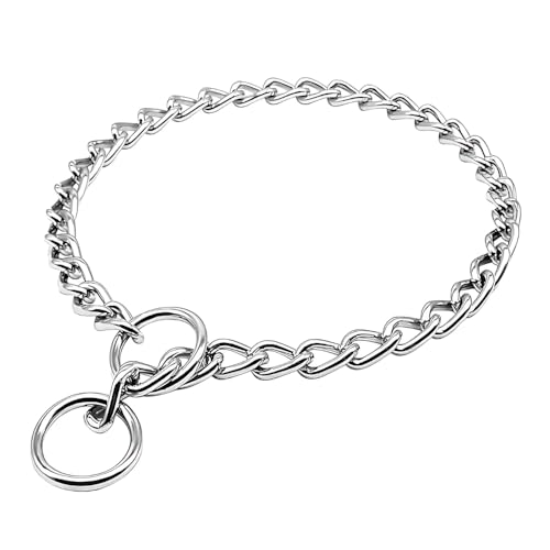 Chullbull Pet Products Dog Choke Chain | Plain Dog Collar Charm (Silver, Round) (B0D35CGBRR) Amazon Price History, Amazon Price Tracker