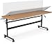 MooreCo Essentials Flipper Training Table 72x24 Teak Top Black Base