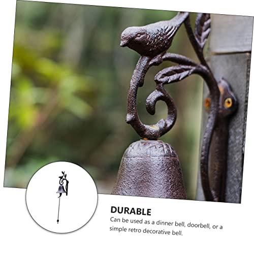 ABOOFAN 1 Unidade Guarnição De Campainha De Ferro Fundido Ar Livre Sino De Jantar Montado Na Parede