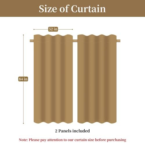 Loom and Mill Luxury Jacquard Curtains for Bedroom, Classic Antique Lined Damask Curtains 2 Panels with Tiebacks, Bronze Gold Window Curtain for Living Room Holiday Banquet Decor(52Wx84L, 2 Panels)