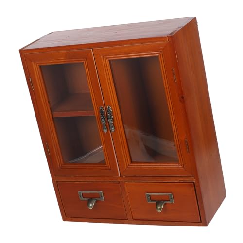 Armoire murale double porte bois Housoutil étagères intégrées