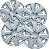 Fuel Rider 15 inch Silver ABS Hubcap Wheel Covers Compatible with 2003-2004 Honda Accord (Set of 4) Wheelcovers for 15 inch Standard Steel Wheels- Auto Tire Cover Replacement Exterior Cap Cover