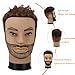 Male Mannequin Head,Training Head with 100% Human Hair 12inch Barber Mannequin Head Male Mannequin Head With Beard for Hair Styling, Practicing Cut Styling（With Beard,Dark Brown）
