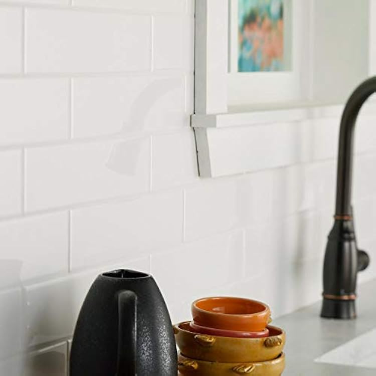 Tenedos USCT White 3x12 Glossy Ceramic Subway Tile Australia | Ubuy