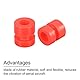sourcing map RC Vibrationsschutz Gummi Bälle für RC F4 F7 Flugregler M3x6.6mm Stoßdämpfung Bälle (Rot) 12Pack