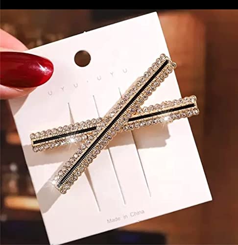 Image of SUNBIRD Gold hairclip-Cat women hairpin-Diamond Hair Clip-Hairpin Barrette Bobby Pin-Hair Styling Tools-Ornament Accessories Korean Style (pack of 4, Look hair pin)