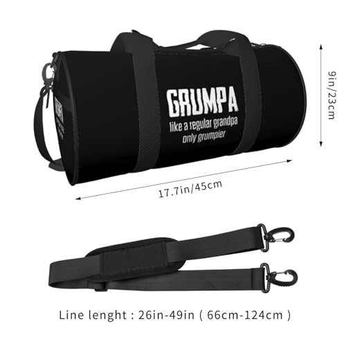 Grumpa Like Regular Grandpa Convertible Garment Bag with Shoulder Strap, Carry on Garment Duffel Bag for Men Women - Rolling Foldable for Travel Luggage Bags (Black)3