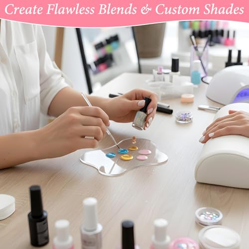 Paleta para Mezcla de Esmalte para Arte en Uñas Transparente miniatura 3