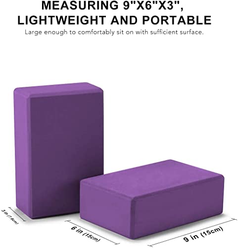 Image of Serveuttam Yoga Blocks (2 PC)-High-Density EVA Block to Support and Improve Strength Aid Balance and Flexibility-Lightweight Odor Resistant and Moisture (Pink)