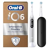 Oral-B iO6 Series Electric Toothbrush, plus 1 Oral B Electric Toothbrush Head and Travel Case, Gift Ideas for Him and Her, Grey Opal