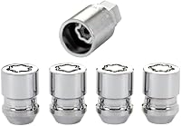 McGard 24154 Chrome Cone Seat Wheel Locks M12x1.25 - Theft-Proof Lug Nuts, 4 Locks & Key, USA-Made Security