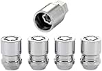 McGard 24154 Chrome Cone Seat Wheel Locks (M12 x 1.25 Thread Size) - 4 Locks / 1 Key