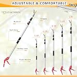 Pruner à arbre extensible, BaiYouMei 4 à 7 FT Trimeur d'arbre télescoping, 2 en 1 Pôle télescopique Pruner et scie, Picker de fruits à manches longues Couper et tenir Prunier
