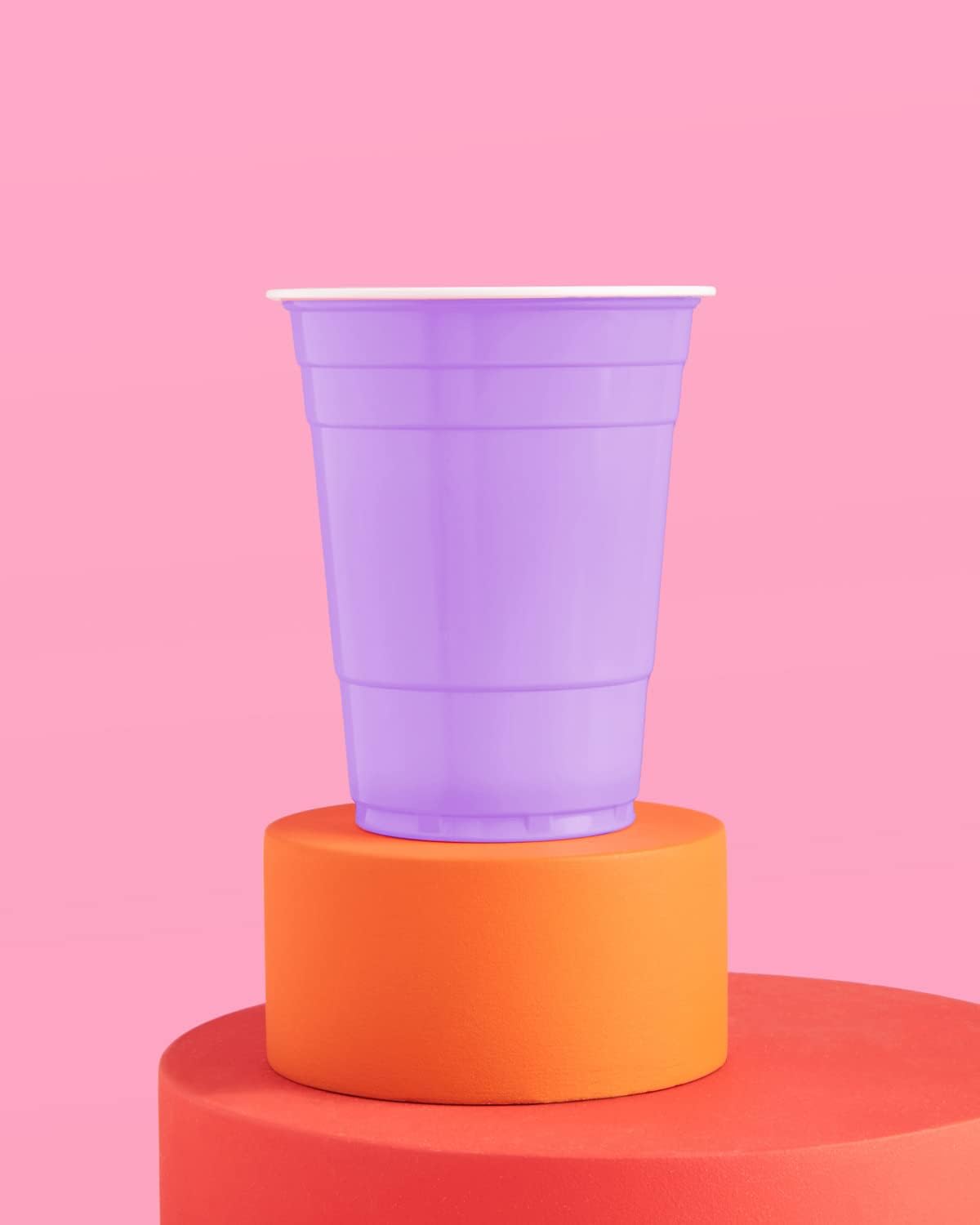 xo, Fetti Party Decorations Lavender Plastic Cups - 50 Purple Matte 16 oz Disposable Cups | Bachelorette Party, Birthday Party, Party Favors, Baby Shower Supplies - Image 4