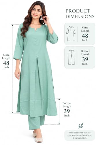 Image of idaLia Rayon Solid Straight Brown Kurta Set for Women with Palazzo 3 /4 Sleeve, Round V Neck Designer Kurta with Palazzo Pant Set