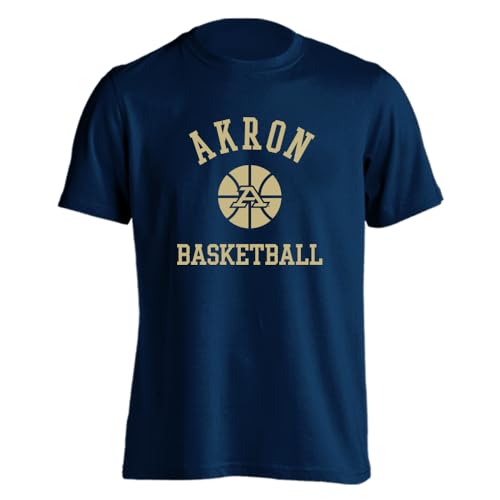 Sport Your Gear University of Akron Zips Basketball Game Day Traditions Short Sleeve T-Shirt Navy XL– Officially Licensed Collegiate Fan Tee – Akron Apparel Tee