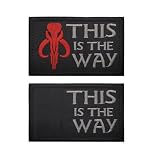 Military Patches, ''This is The Way'' Tactical Morale Emblem Embroidery Badge Patches Decorative Applique for Backpack Hat Vest, 2PCS