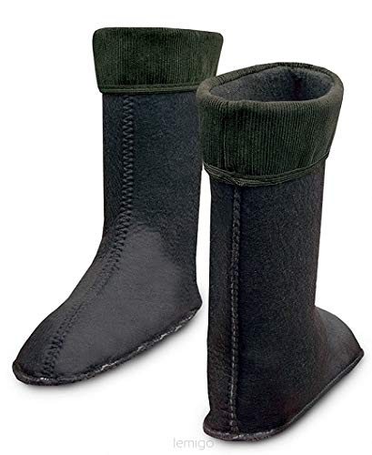 LEMIGO leichte EVA Damen Gummistiefel gefüttert Thermostiefel Alaska (grün,40)