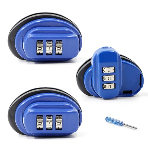 RioRand 3-Digit Combination Trigger Lock Resettable Gun Safety Lock with Rubber Pads Compatible with Pistols Handguns Rifles Shotguns (Cobalt Blue, 3-Digit Combination Trigger Lock Family)