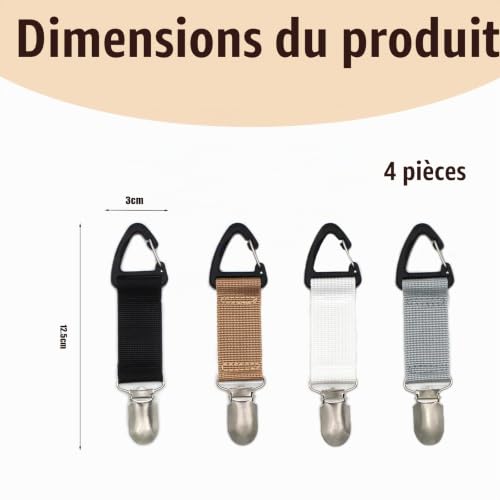 Sac De Voyage Cabine : Lot de 4 clips élastiques pour chapeau de voyage pour sac à main,sac m (... – Image 2