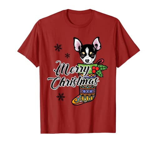 Funny Xmas Gift for Dog lover Merry Christmas Chihuahua T-Shirt