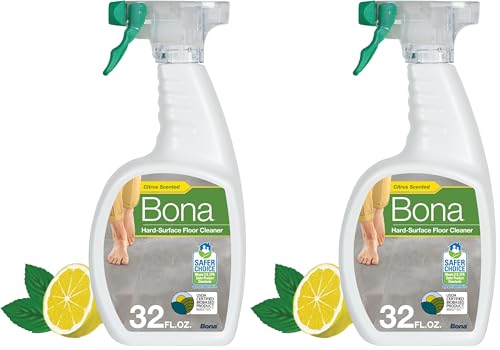 Image of Bona Multi-Surface Floor Cleaner Spray - 32 fl oz - Lemon Mint Scent - Refillable - Residue-Free Floor Cleaning Solution for Stone, Tile, Laminate, and Vinyl Floors (Pack of 2)