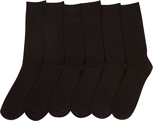 Sakkas Men's Cotton Blend Ribbed Dress Socks Value 6-Pack3