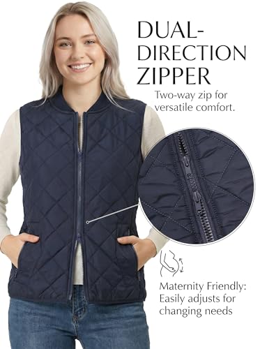 Chaleco acolchado mujer Fuinloth con cremallera, ideal para combinar con tus prendas 6