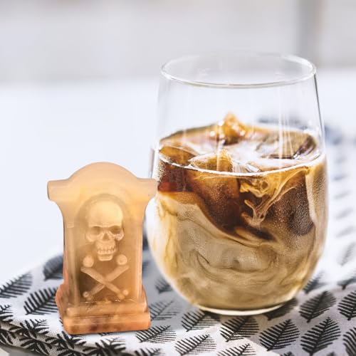 Bandeja de hielo silicona Halloween con tapa Gris miniatura 3