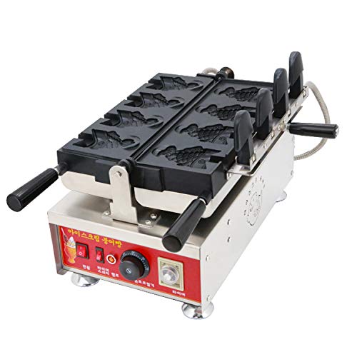 Kolice Commercial Electric Taiyaki waffle Maker, fish shape Ice Cream Taiyaki Machine, Non-Stick Waffle Machine, No-Drip waffle maker, Taiyaki waffle Maker for household, restaurant and kitchen