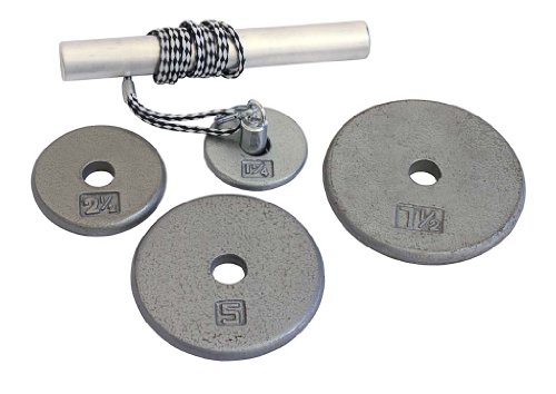 ADER SPORTING GOODS Power Wrist Roller w/ 1" Grey Plates (1.25lb, 2.5lb, 5lb, 7.5lb)