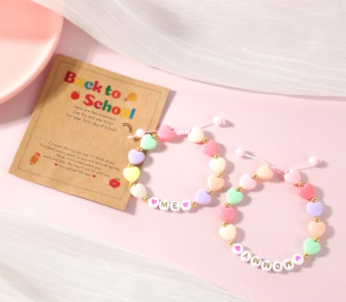 Venxen Back to School Bracelets Heart Matching Mommy and Me Bracelets Jewelry Gifts (back to school) by Venxen - Used condition - Image 3