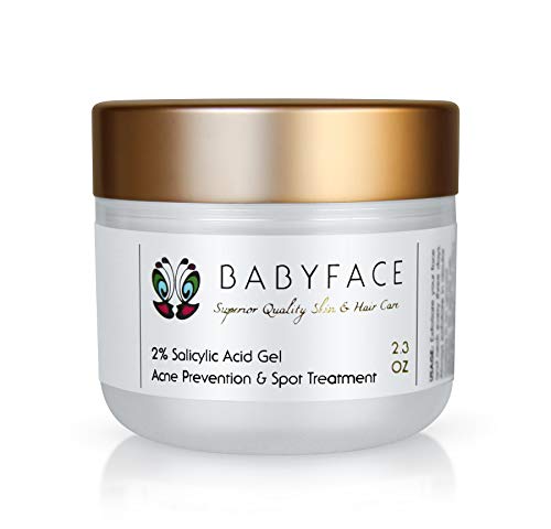 Babyface 2% BHA Salicylic Acid Gel Spot Treatment Acne, Blackheads, Shaving & Waxing Bumps, 2.3oz.