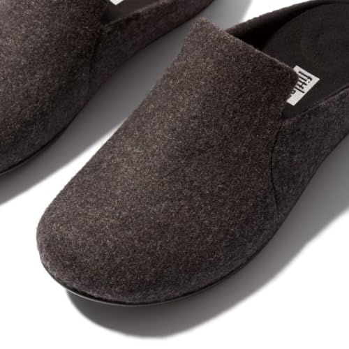 Fitflop Women's Chrissie II Haus e01 Felt Slippers Shoe, All Black, 6 UK, All Black, 6 UK3
