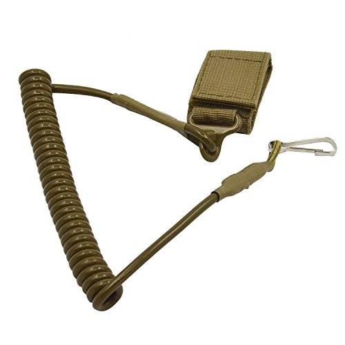 Beetest Cierre Multiusos Molle del Resorte elástico Cordones Correa en Espiral Cable Eslinga Seguro Correa Clave al Aire Libre Combat Gear