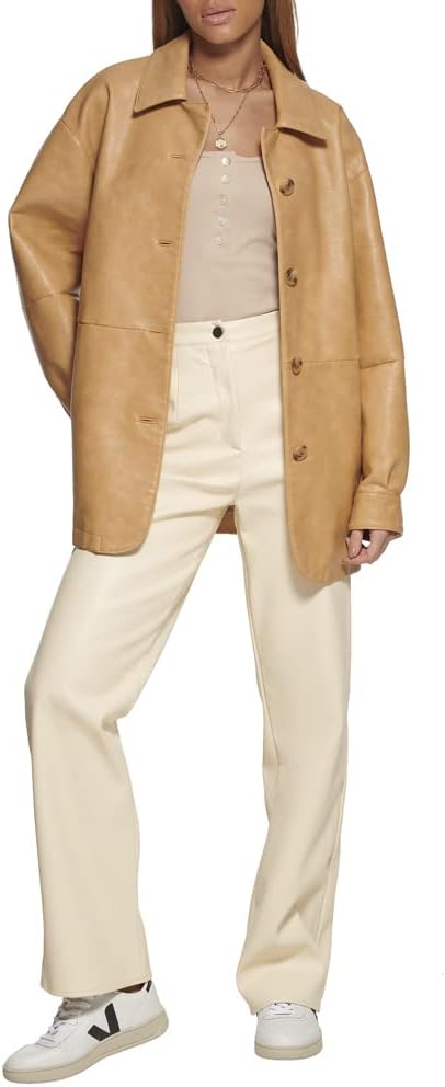 Levi's Womens Levi's Women's Relaxed Fit Faux Leather Blazer - Image 5