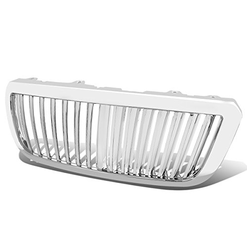 Compatible With 04-05 Ford Ranger Abs Plastic Vertical Style Front Upper Grille (Chrome) - 3Rd Gen #TOP16