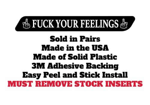 Insertos para alforjas Fuck Your Feelings, par, para modelos Harley Davidson Touring (2013 y anteriores), fabricado en EE.UU. miniatura 3