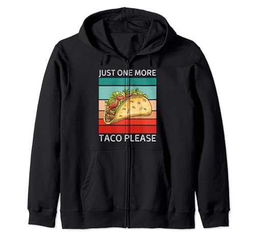 Vintage Taco Food Lover Solo un taco más, por favor Sudadera con Capucha