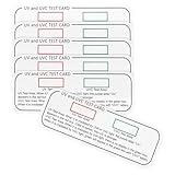 HIAKDOFT 6 Stück Uvc Uva UV Testkarten aus Speziellem Papier Tragbare UV Detektoren Zur Präzisen Messung Indikatorkarten für Innen und Außenbereiche